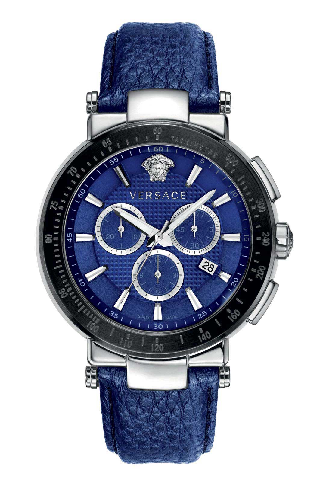 Versace QUARTZ CHRONO watch 5030D STEEL BLUE - Click Image to Close